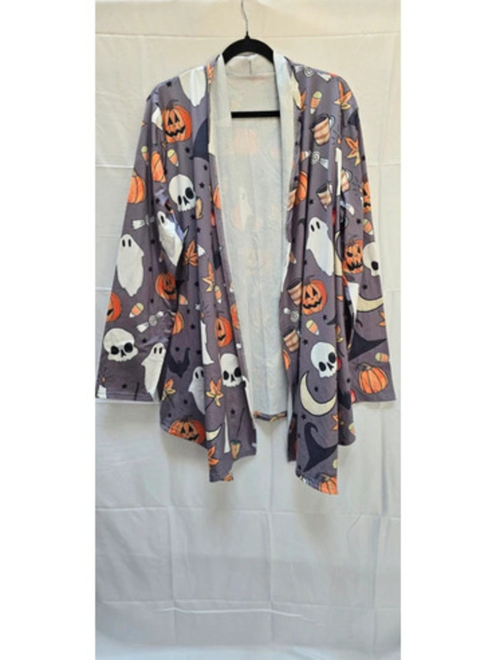 Halloween open-front cardigan